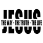 “Jesus-The Way·The Truth·The Life” Autocollant chrétien en vinyle pour voiture