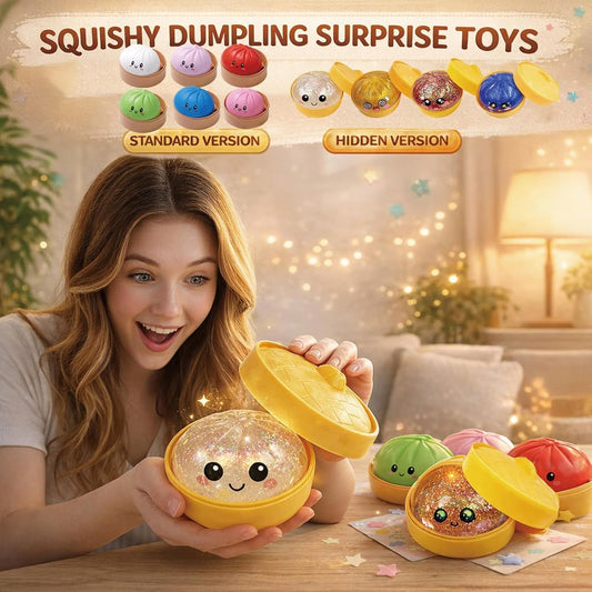 🎁Dernier jour : 50 % de réduction🔥Boîte surprise « Glitter Dumpling » : jouet souple à presser, à paillettes, pour s'amuser