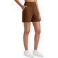 Bermuda de sport taille haute pour femme avec poches – Course à pied, yoga, tenue décontractée d'été（Livraison gratuite à partir de 2 articles