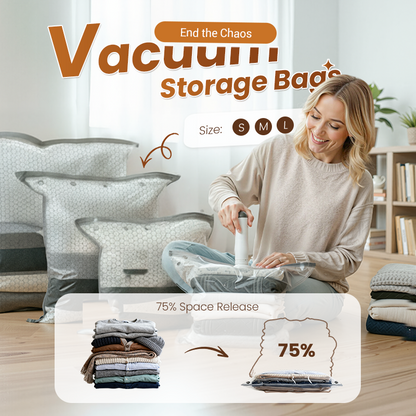 🧳 Sacs sous vide -50 % avec pompe – multi-tailles – 75 % d'économie pour vêtements et couettes – maison & nomade