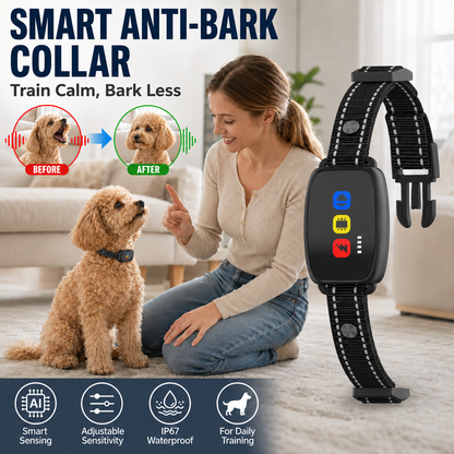 Collier anti-aboiement intelligent pour chiens