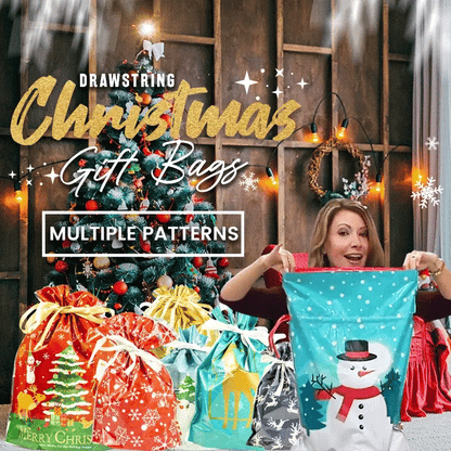Sac cadeau de Noël haut de gamme à cordo