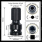 💥 Adaptateur pour douille à tige hexagonale 1/4" – 1/2" vers 1/4", à démontage rapide