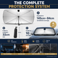 Parasol pare-soleil pour pare-brise de voiture - Parasol pliable, protection pare-soleil anti-UV pour pare-brise avant (protection thermique) compatible avec la plupart des modèles de voiture