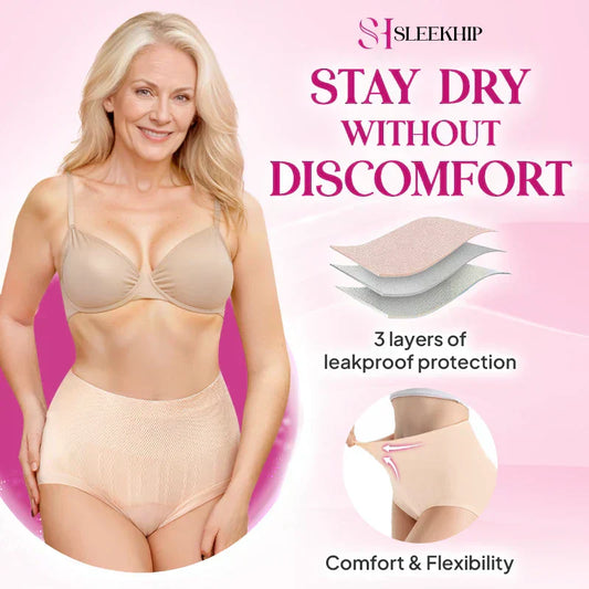 Culotte Gainante Taille Haute Anti-Fuite - Effet Ventre Plat et Push-Up