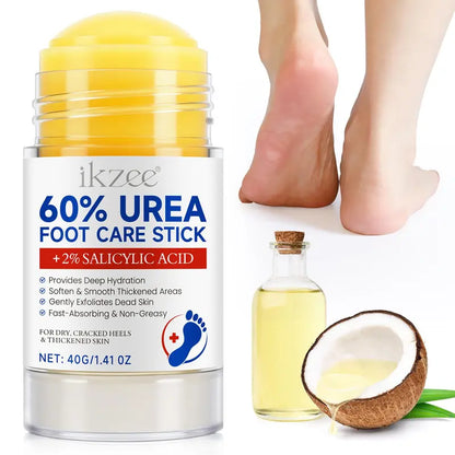 Stick de soin pour les pieds à l'urée ,  soin réparateur intensif pour la peau des pieds, particulièrement adapté aux talons secs et gercés, exfoliant pour les pieds