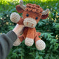 🎅Soldes de Noël 50 % DE RÉDUCTION !!🎄🔥Modèle de crochet Amigurumi vache des Highlands🐮- Kit DIY et peluche fini