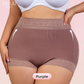 Lot 3 culottes gainantes taille haute BBEUU - Bande antidérapante silicone, extensibles, respirantes, sans coutures, affinent ventre et fesses. Modèle basique, plusieurs couleurs.