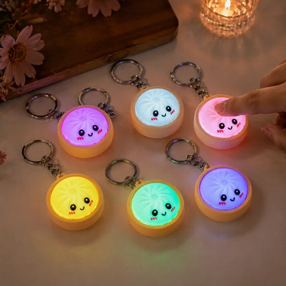 🔥 DERNIER JOUR : 49 % DE RÉDUCTION 🔥  Joli porte-clés anti-stress en forme de ravioli à presser – lumière tactile