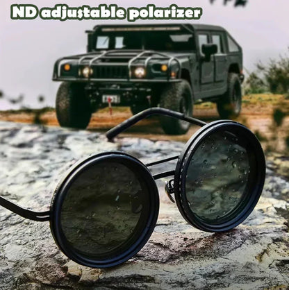 🕶️🔥Achetez-en 1, obtenez-en 1 gratuit🔥Lunettes de soleil rondes polarisées à teinte ajustable – Style & protection en un seul geste!