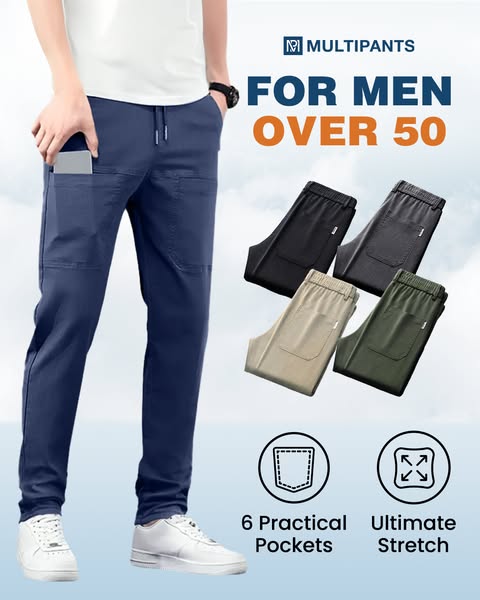 ⭐ Offre à durée limitée : 77 % de réduction 🏆 Best-seller 🥰 MultiPants – Pantalon cargo ultra-extensible, résistant et doté de nombreuses poches