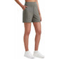 Bermuda de sport taille haute pour femme avec poches – Course à pied, yoga, tenue décontractée d'été（Livraison gratuite à partir de 2 articles