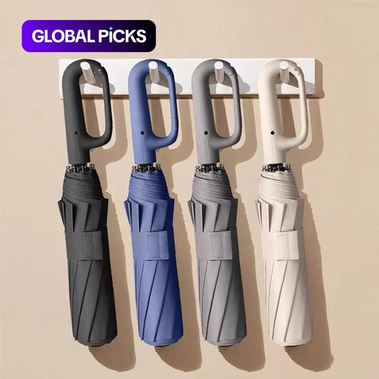 ⏰DERNIER JOUR DE PROMOTION : 49 % DE RÉDUCTION🔥 Parapluie pliable automatique StormShield™ – Résistant au vent, imperméable et compact ☔, avec boucle de fixation pour un transport quotidien 🌬️💧
