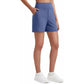 Bermuda de sport taille haute pour femme avec poches – Course à pied, yoga, tenue décontractée d'été（Livraison gratuite à partir de 2 articles