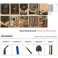 Kit de bibliothèque et maison de poupée miniature à monter soi-même avec petits puzzles en bois, idéal pour les loisirs créatifs et la décoration d'étagère