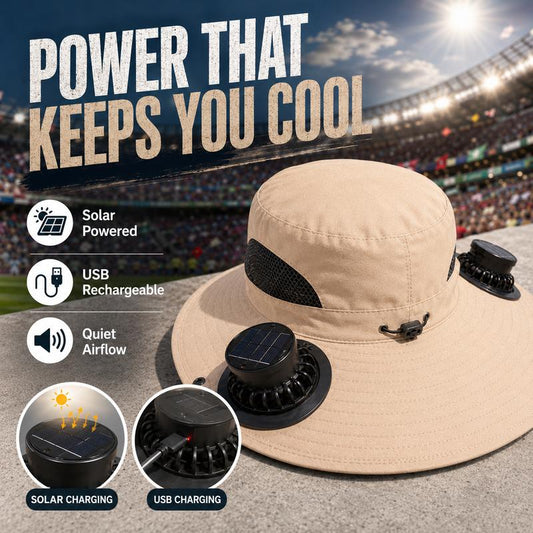 Casquette rafraîchissante d'été avec ventilateur