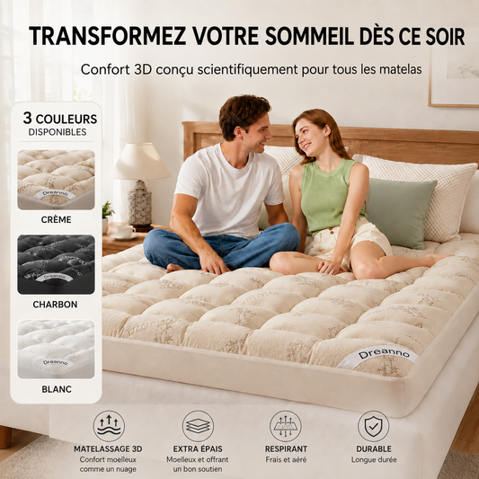 🛌Matelas rembourré de fibres de bambou🌱 | 100 % naturel | Confort de sommeil moelleux💤, respirant et régulateur d'humidité | Hypoallergénique, résistant et écologique ♻️ | Idéal pour les nuits chaudes et les peaux sensibles | MAINTENANT À -50 % !👉