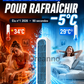 【Rafraîchissez toute la pièce en 90 secondes】Ventilateur colonne — un climatiseur pouvant être utilisé aussi bien en position verticale qu'horizontale