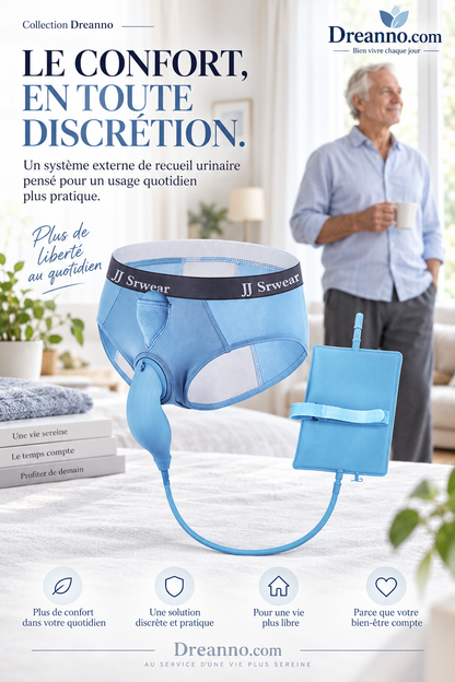 🧓🛡️ 50 % de réduction pour une durée limitée ! Poche à urine en silicone souple et ajustée – Poche à urine anti-fuites pour hommes âgés – Poche à urine pour soins aux personnes alitées 💧