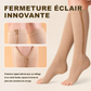 ❄️Promotion estivale : 50 % de réduction !🔥Bas de contention jusqu'aux genoux avec fermeture éclair – Bas de contention de sport respirants pour la course à pied, les voyages, le travail et les longues périodes debou