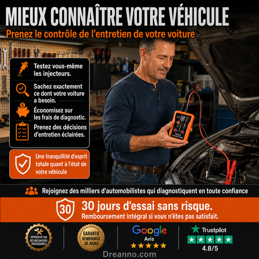 💎 62% DE RÉDUCTION ! 💎 Testeur & Nettoyeur d’Injecteurs 4 Modes – Diagnostic Précis, Alimentation 12V & Écran LED pour Mécaniciens Pros ou DIY 🛠️🚗