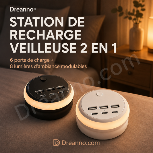 Station de recharge portable à 6 port