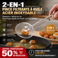 🍳 50 % de réduction ! Pince de cuisine 2 en 1 : cuillère et passoire tout-en-un. En acier inoxydable, idéale pour frire, égoutter et servir. 💪