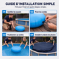 Coussin gonflable rond pour préparer les piscines pour l'hiver