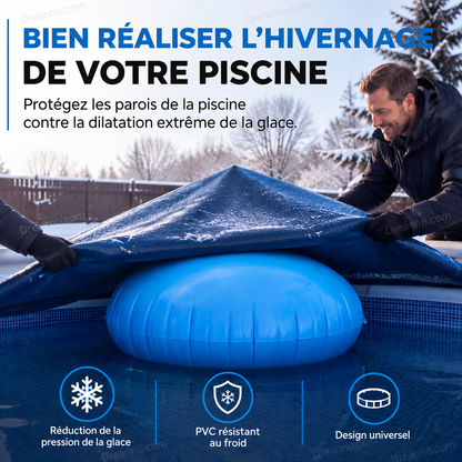 Coussin gonflable rond pour préparer les piscines pour l'hiver