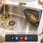 🔥Égouttoir triangulaire à fixation magnétique | Rangement pour restes et déchets de cuisine | Étagère de cuisine | Filtre égouttoir | Sans perçage 🧽