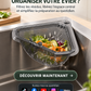 🔥Égouttoir triangulaire à fixation magnétique | Rangement pour restes et déchets de cuisine | Étagère de cuisine | Filtre égouttoir | Sans perçage 🧽