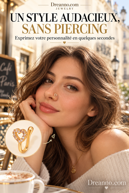 🔥 À porter même sans piercing ! Pinces nasales en U créatives venues d'Europe et des États-Unis | Bijoux de nez sans piercing ✨