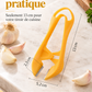 🧄✨ L'outil miracle pour éplucher l'ail en acier inoxydable | 🏠 Pince à ail rapide et efficace pour un usage domestique ✋ Épluche manuellement les gousses sans vous blesser les mains ⚡ Épluchez facilement l'ail d'un simple pincement