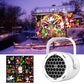 Projecteur LED rotatif pour éclairage de scène extérieur Snowflake Christmas