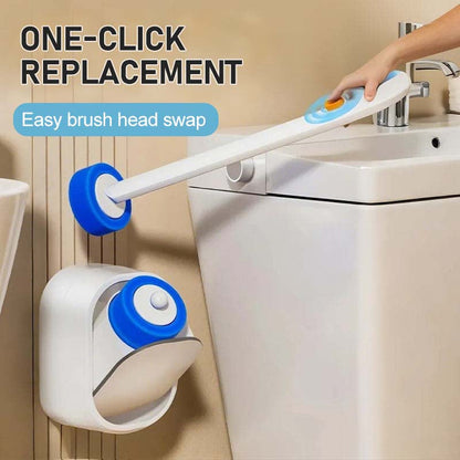 🧼 PROMO FLASH : 50% DE RÉDUCTION ! Brosse WC Jetable avec Recharges Nettoyantes Intégrées & Support Mural Sans Percer for une Hygiène Totale Sans Contact ✨