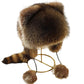 ❄️ Offres d'hiver ❄️ Casquette en peluche parent-enfant avec queue de raton laveur