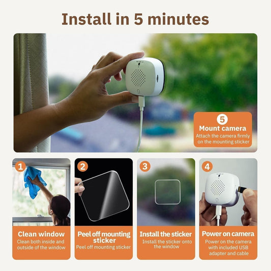 🔥 Caméra de sécurité magnétique ultra-claire 🎥 Vision nocturne couleur 🌙 Enregistrement 24 h/24, 7 j/7 et alertes intelligentes 🚨 Installation facile !