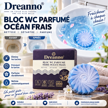 💥 50 % de réduction ! Blocs parfumés ultra-grands pour WC | Efficacité renforcée contre la saleté et le calcaire | Nettoyant pour WC « Blue Bubbles » | Parfum longue durée 🚽✨