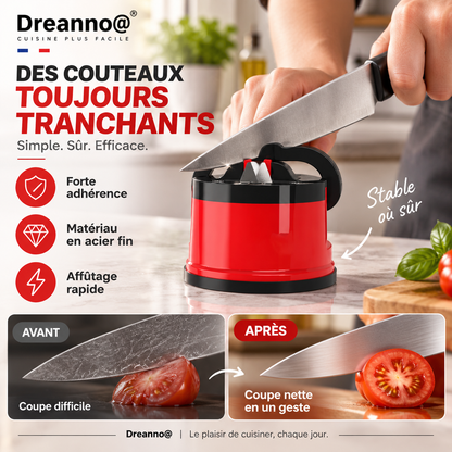 🧲 50 % de réduction ! Aiguiseur en fer fin pour cuisine domestique | Avec ventouse de fixation | Pierre à aiguiser | L'outil indispensable pour affûter vos couteaux de cuisine 🔪