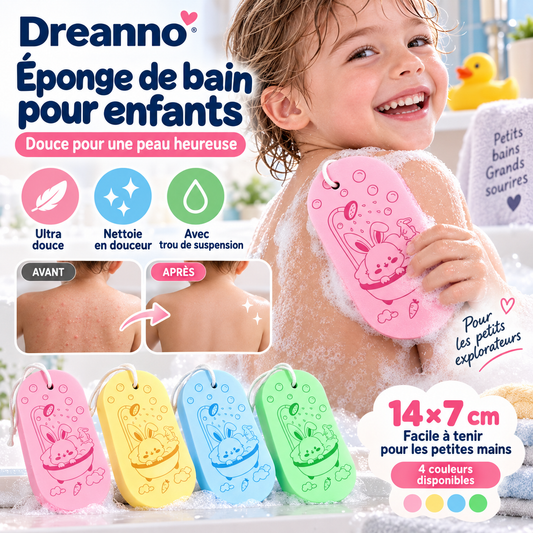 🛁 50 % de réduction pour une durée limitée ! Éponge de bain pour enfants : douce pour la peau, élimine la sueur, les cellules mortes et les impuretés ✨