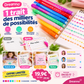 🎨 50 % de réduction pour une durée limitée ! Coffret de 8 stylos à franges | Stylos marqueurs fluorescents multifonctions | Stylos à roulette courbe | Stylos décoratifs créatifs à franges et pétales ✨