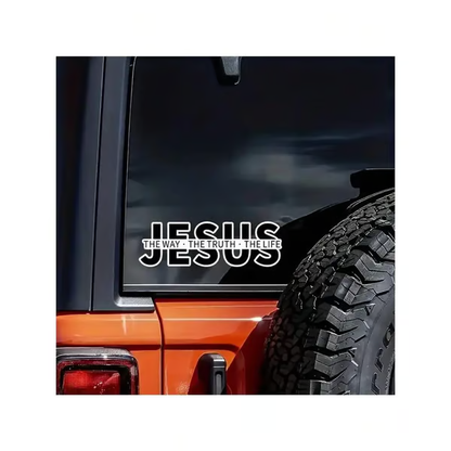 “Jesus-The Way·The Truth·The Life” Autocollant chrétien en vinyle pour voiture