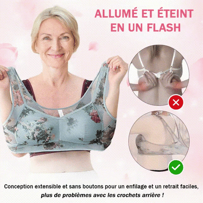 🎁Dernier jour-Achetez 1 Gratuit 1😍Soutien-gorge confort rafraîchissant en dentelle de soie glacée