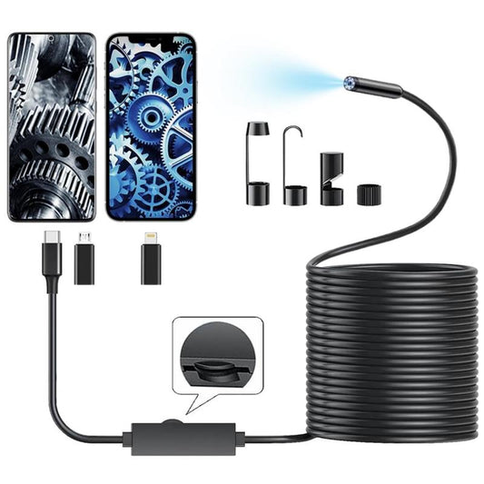 🏆DERNIER JOUR DE LA PROMOTION : SEULEMENT 19,99 € !!!🎁✨TechView™🇬🇧Caméra endoscopique HD pour iPhone et Android – Endoscope d'inspection 1920p avec 8 LED réglables 🔍📱