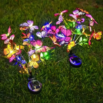 🦋Lumières solaires extérieures en forme de papillon💐