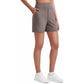 Bermuda de sport taille haute pour femme avec poches – Course à pied, yoga, tenue décontractée d'été（Livraison gratuite à partir de 2 articles