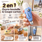 🐊 Un petit crocodile aux multiples usages ! Ouvre-boîtes et décapsuleur 2-en-1 | Pour ouvrir les boîtes, les bouteilles et les flacons de sirop | Rangement magnétique. Portable, mignon et indispensable à la maison