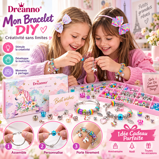 ⏳50 % de réduction pour une durée limitée⏰Kit de création de bracelets à breloques | Perles et coffrets cadeaux💎🎁
