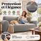 🛋️🛡️ Housse de canapé jacquard ultra-extensible – Sangles antidérapantes, tissu épais et élégant, protégez et relookez votre canapé sans qu’il ne bouge d’un pli 🏠✨