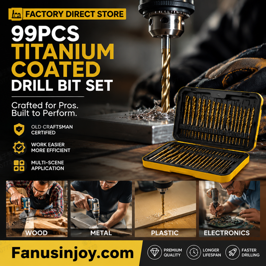 🏭⚒️ Vente usine Lot 99 forets revêtus titane, perforation durable sur bois métal plastique bricolage pro ✨